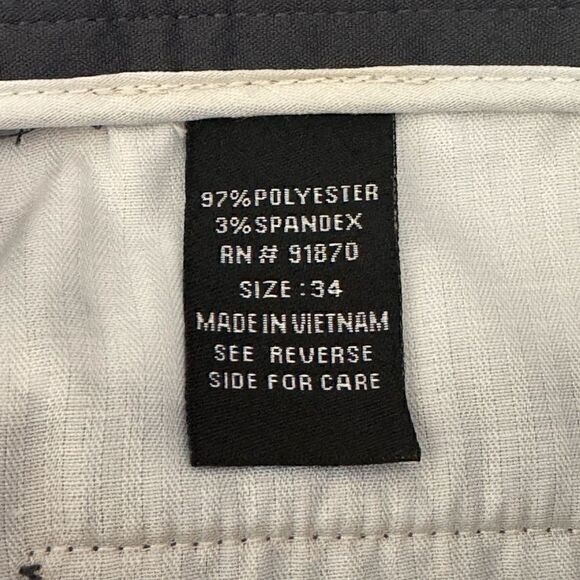 Pebble Beach shorts Mens size W 34 Performance Gray Golf 9 inches Inseam New - Picture 12 of 12